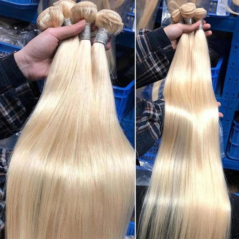 613 Honey Blonde Bundles Brazilian Hair Weave Bundles Strong Weft Straight Human Hair Bundles Extension Remy