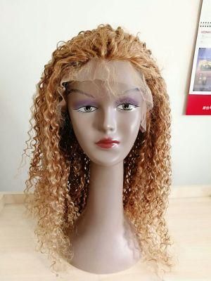 Omber Hair Front Lace Wig 100% Brazalian Human Hair Curly Wave