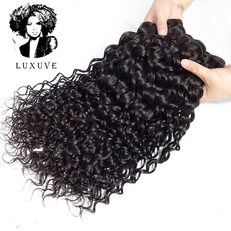 Luxuve 100% Original Brazilian Human Hair Bundle Cuticle Aligned Hair Ltaly Curly Human Hair Extension
