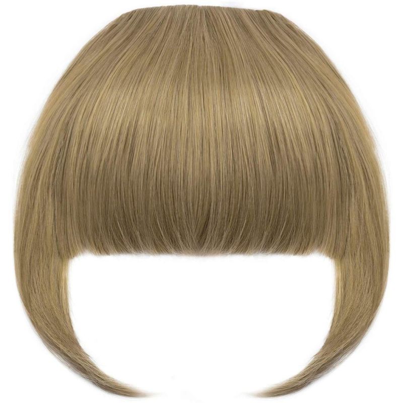 Kbeth Hair Bangs Extension for White Women 100% Natural Brazilian Human Hair Pieces Bangs, Clip Natural Human Hair Bangs Extensions Clip in Wholesale