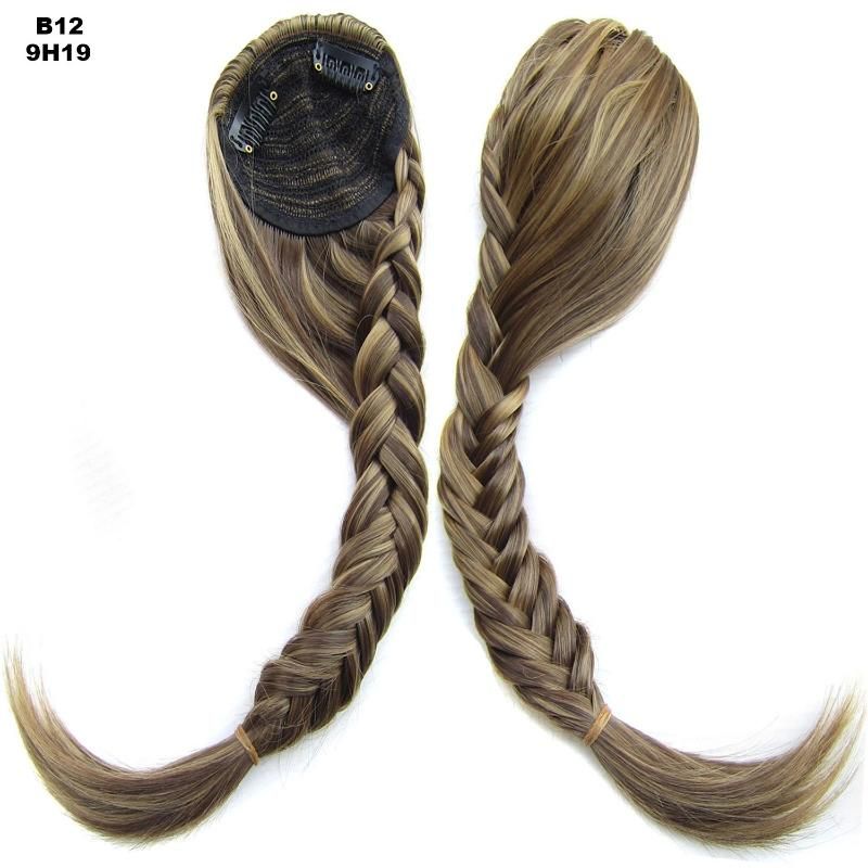 Synthetic Handmade Plait Fishtail Side Bangs Clip in Hair Piece