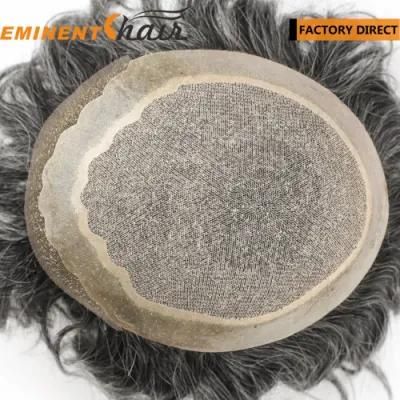 Lace Front Human Hair Replacement Men&prime;s Toupee
