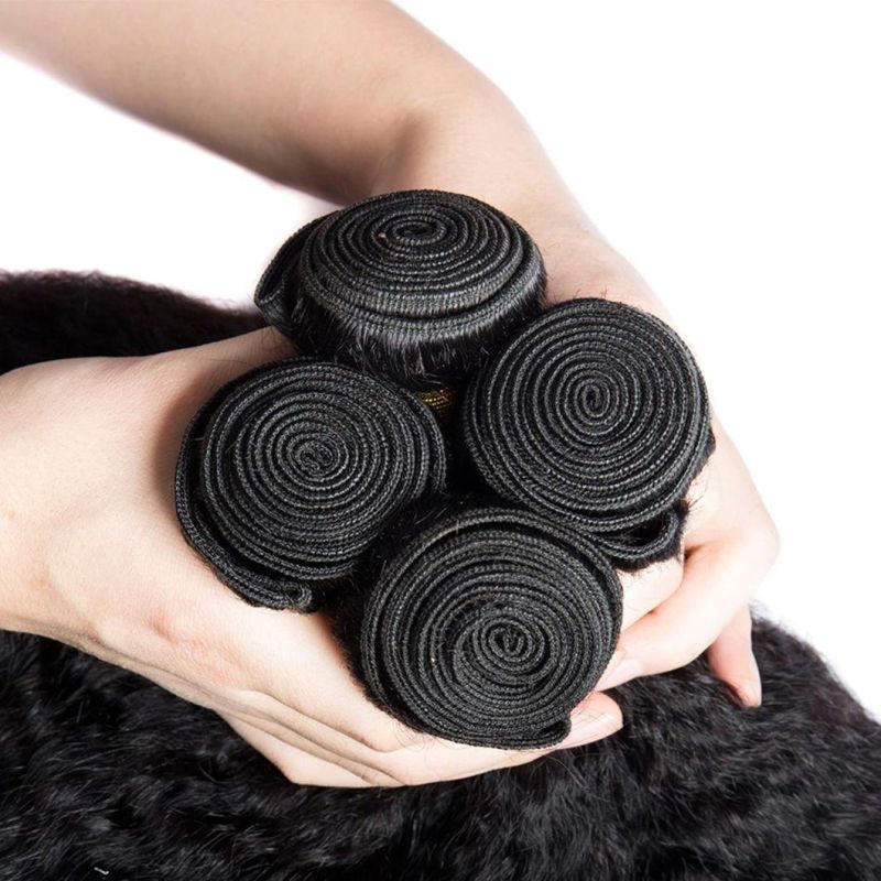 Brazilian Yaki Human Hair Bundles Deals Kinky Straight Brazilian Hair Weave Bundles Remy Human Hair Extensions