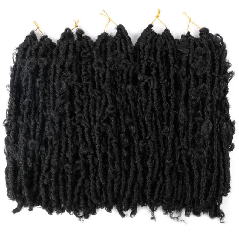14" 20strands/Pack Butterfly Locs Crochet Braiding Goddess Braids Hair Extension
