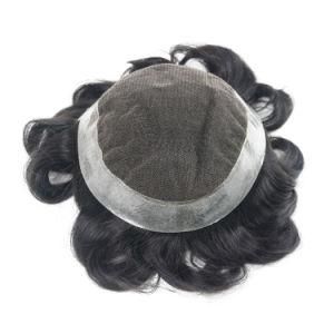 Human Hair Men&prime;s Toupee Australia 64# India Hair Short Hair