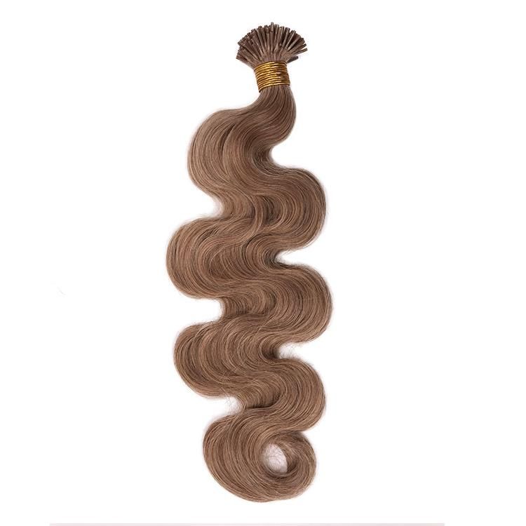100% Cuticle Aligned Brazilian Human Hair Body Wave I-Tip Human Hair Extensions