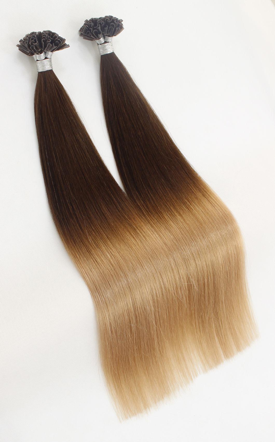 U-Tip Extensions Brazilian Straight Human Hair Bundles Ombre Color Remy Human Hair Extensions