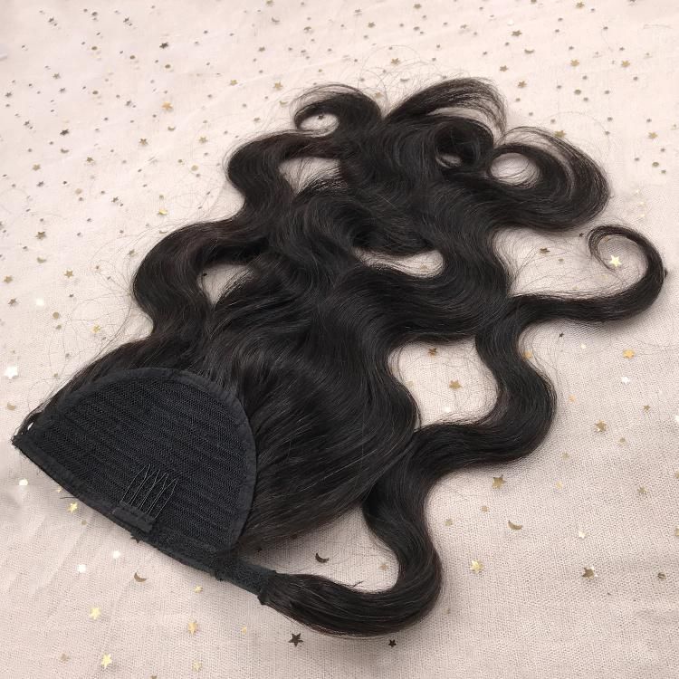 Wholesale Human Hair Body Wave Wrap Around Ponytail Hair Extension