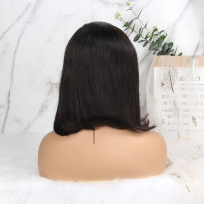 2021 Wholesale Preplucked Hairline Human Hair 24inch Body Wave Natural Black Virgin Wig Wigs