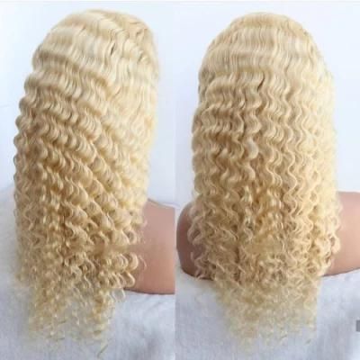 Water Wave Lace Front Wig 613 Blonde Straight Brazilian Human Hair Wig
