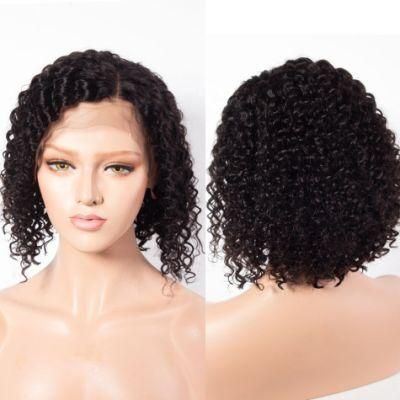 Wavy Curly 8-14inch Bob Wigs 100% High Quality Human Hair Lace Frontal Wigs