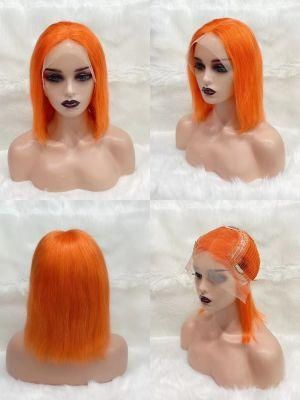 Kinky Straight Raw Brazilian Virgin Human Hair HD Full Transparent Lace Frontal Wig