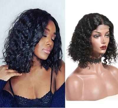 Human Hair Wigs Short Curly Bob Wigs 4X4 Glueless Lace Front Wigs