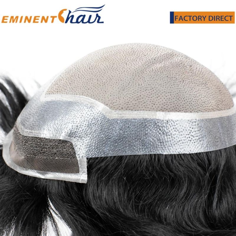 Remy Hair Lace Front Men′s Hair Prosthesis Toupee