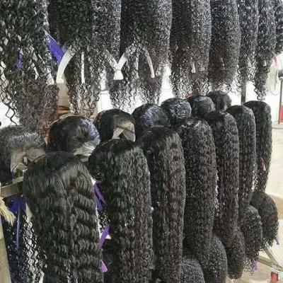 Human Hair Bundles Pre Pluck Lace Wig Water Wave