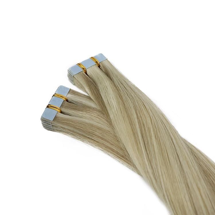 12A 100% Raw Cuticle Aligned Russian Human Tape in Hair Extensions