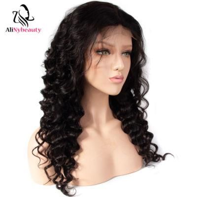 100% Brazilian Virgin Human Hair Loose Wave Lace Front Wig