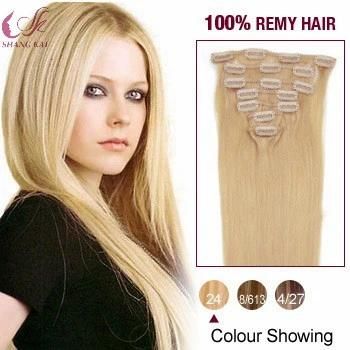 Brazilian Remy Human Hair Extension Human Hair Clip 100% Human Hair