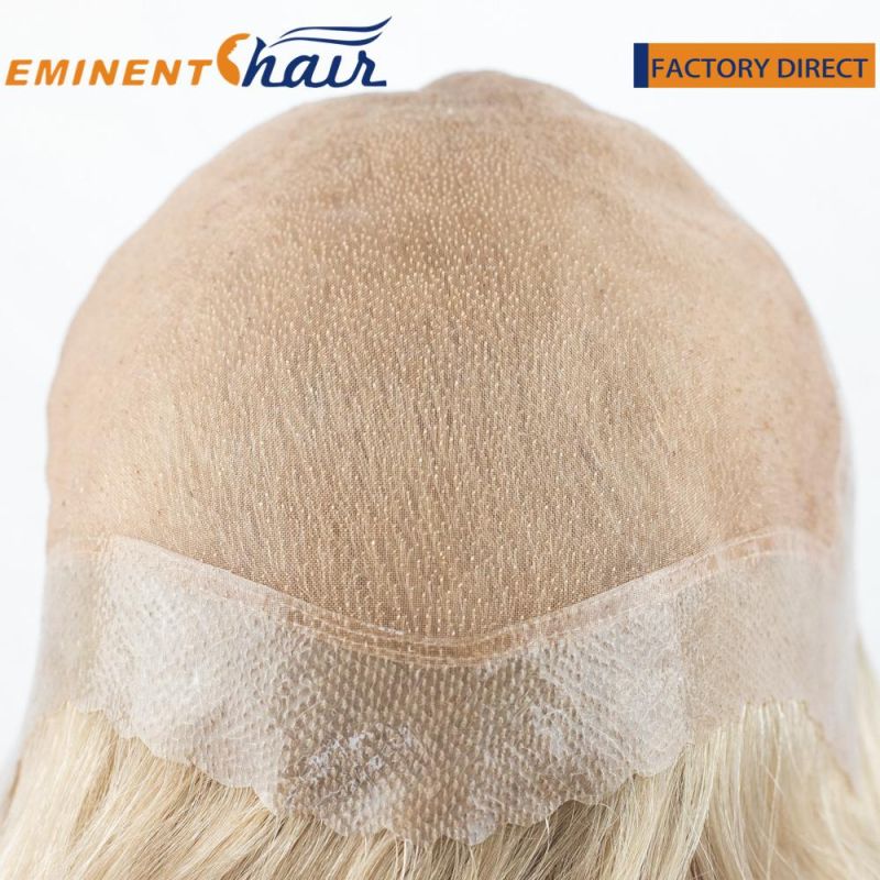 Fine Mono Human Hair Toupee for Men