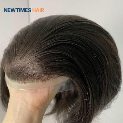 Ins Injected Super Thin Skin Stock High Quality Mens Toupee