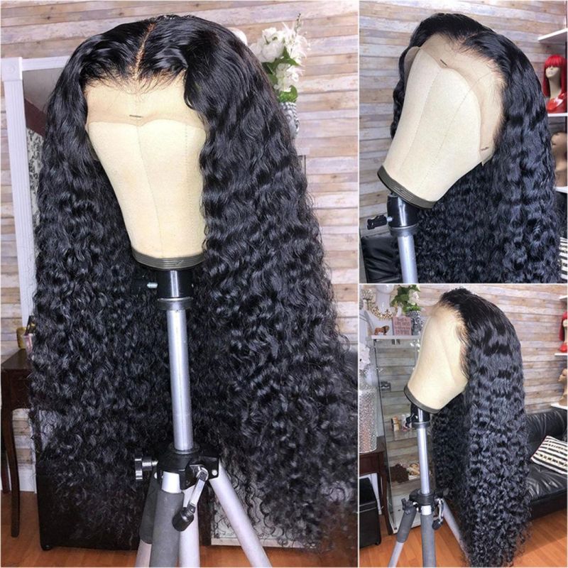 Curly Human Hair Wigs Closure Wigs 150% 4X4 Lace Closure Human Hair Wigs Kinky Curly Brazilian Remy Curly Human Hair Wigs 28 Inches