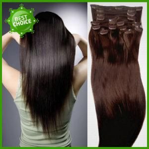#4 Silky Straight Fashionable Clip in Human Hair Extensions