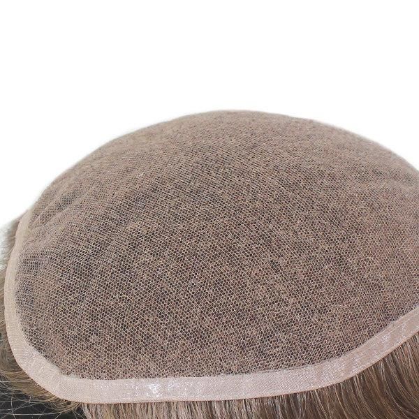 French Lace with Ribbon Around Custom Made Men′s Toupee