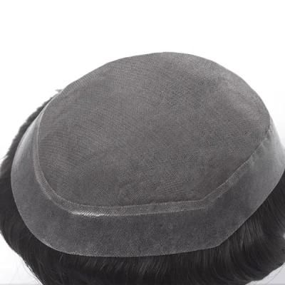 Men&prime;s Wig with Fine Mono Base and 1&quot; PU Perimeter - Excellent for Cold Climates