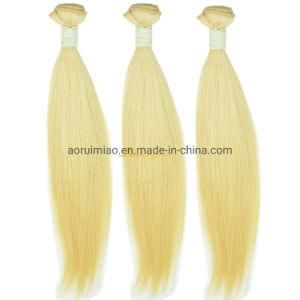 Double Drawn Bleach Blonde Remy Hair Weave Virgin European Blond Straight Hair Weft