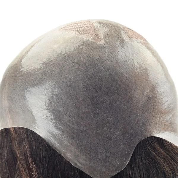 Full Skin Wig with Mono Top Long Human Natural Women Hair Systems