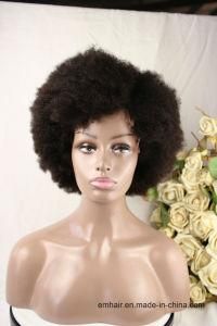 2# Color High Quality 130% Density Human Full Lace Afro Kinky Curly Hair Wig