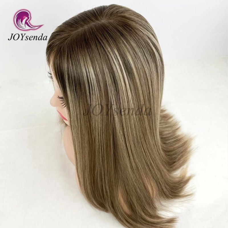 Blonde Color with Highlight 100% Virgin Jewish Wigs / Sheitel Wigs / Kosher Wigs Manufacturer in China