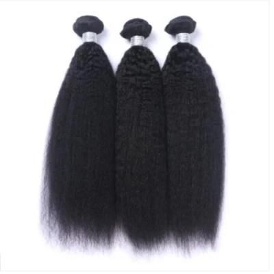 Natural Color Brazilian Remy Human Hair Extension Afro Kinky Straight Hair