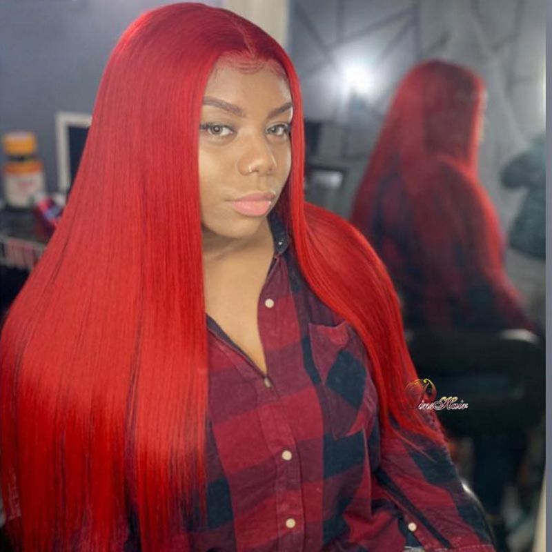 Red Bundles 99j Burgundy Straight Hair Brazilian Human Hair Bundles with Closure 10-30 Inches