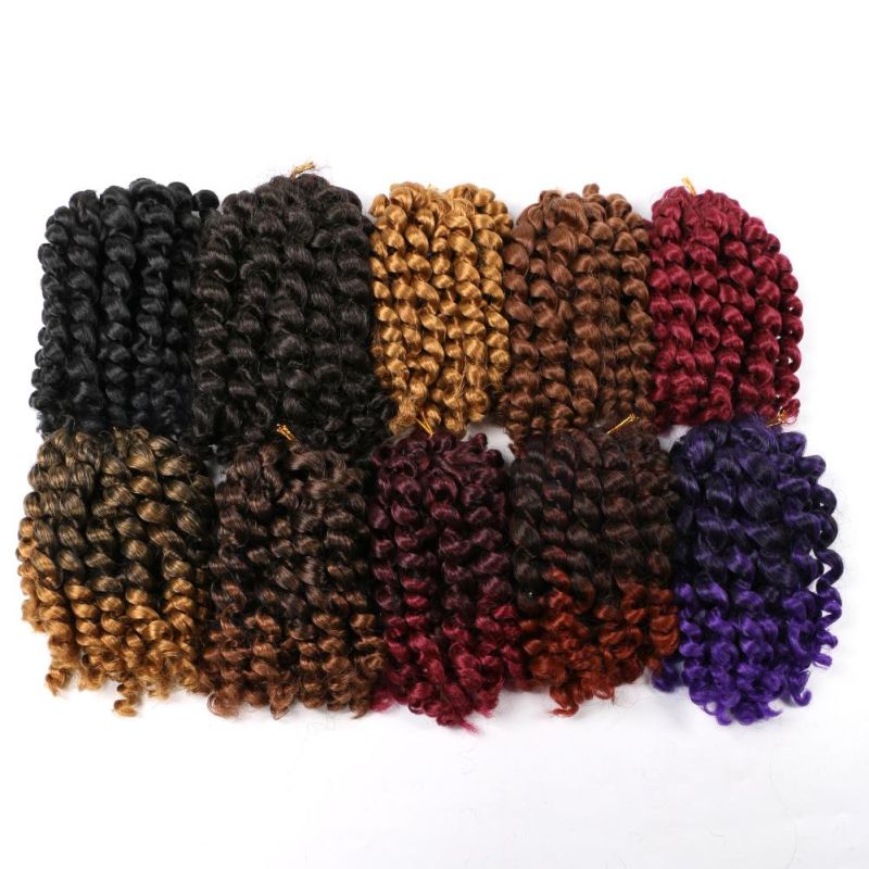 High Temperature Fiber Crochet Braiding Hair Synthetic Wand Curl Hair Extension