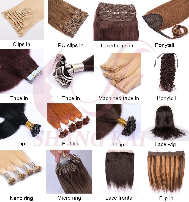European Clip in Human Hair Extensions Piano Color Hair Long Hair
