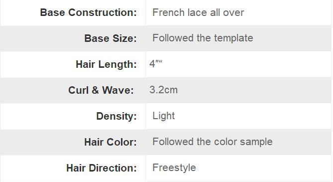 Men′s Luxury Hair Replacement System - Full French Lace Base