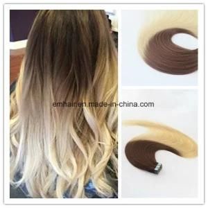 Wholesale Ombre Color #4#613 Tape in Remy Hair Extensions Seamless Virgin Human Hair Weft Straight Tape on Hair Extension