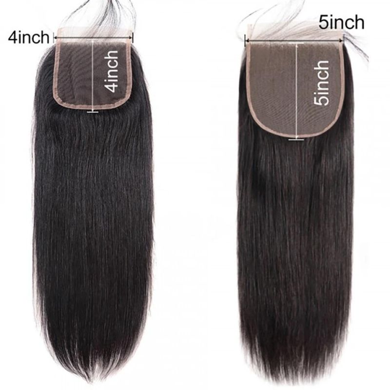 13X4 13X6 360 Lace Frontal Closure Brazilian Straight Hair 4X4 5X5 Lace Closure Transparent Lace Frontal Hand Tied Lace Closure Preplucked with Natural Hairline