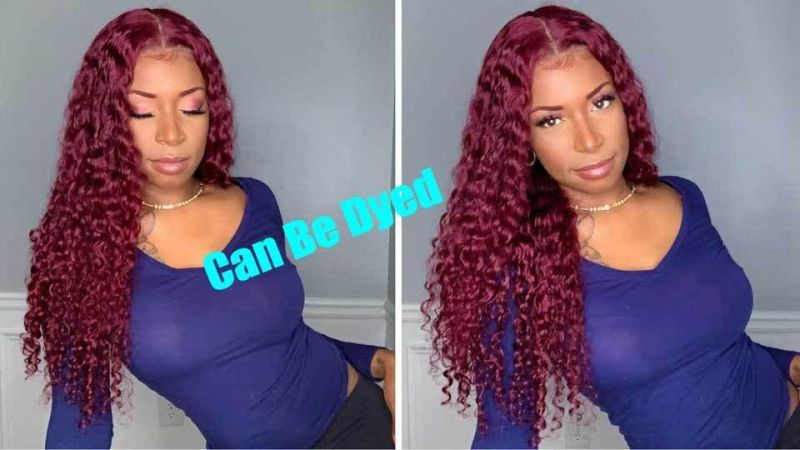 Factory Price 4*4 100% Human Hair Water Wave Frontal Wig HD Transparent Lace Front Wig for Black Women