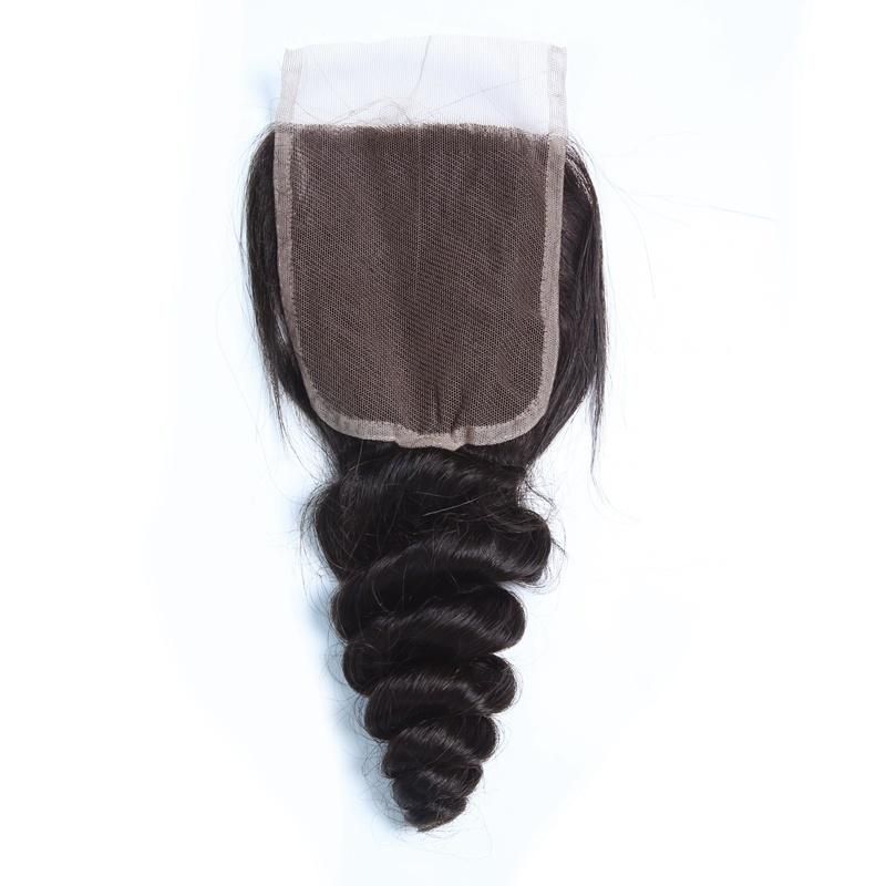 Kbeth Human Hair Toupee 10A Peruvian Deep Loose Wave Virgin Unprocessed Brazilian Hair Extension Loose Wave Human Hair 20 22 24 Inch Weave Bundles with Toupee