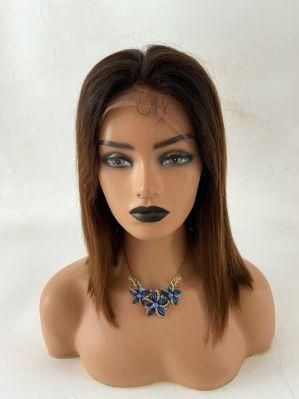 Brazilian Remy Short Bob Human Hair Wigs for Black Women Blonde 613 Ombre Straight