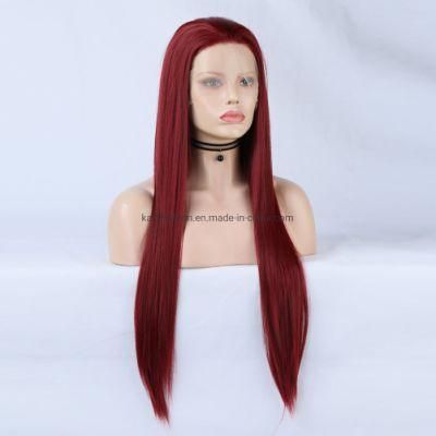 Hot Selling Natural Straight High Quality Fiber Cheap Synthetic Hair Red Wigs