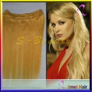 Blonde Virgin Human Brazilian Hair Weave Extension for European