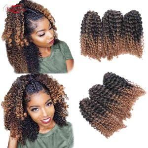 Belleshow 8 Inch 3 PC/Set Afro Kinky Dreadlocks Crochet Braid Hair Curly Kinky Twists Crochet Marlybob Kinky Twist Braids