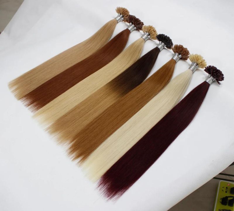 U-Tip Extensions Brazilian Straight Human Hair Bundles Brown Blond Black Color Remy Human Hair Extensions U-Tip