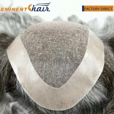 Remy Hair Fine Mono Men&prime;s Hair Replacement