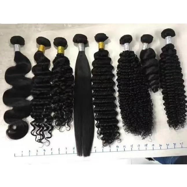 High Quality Kinky Straight 100% Remy Human Hair Weft Bundles Yaki Straight Hair Extension