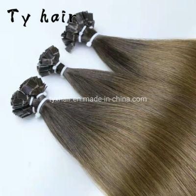 Ombre 4 / 27 20 Inch Custom Color Factory Direct Wholesales Supplier Flat Tip Keratin Human Remy Hair Extensions