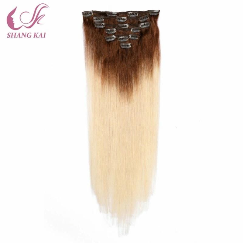 Hair Synthetic Afro Clip in Extensions Straight Clips in